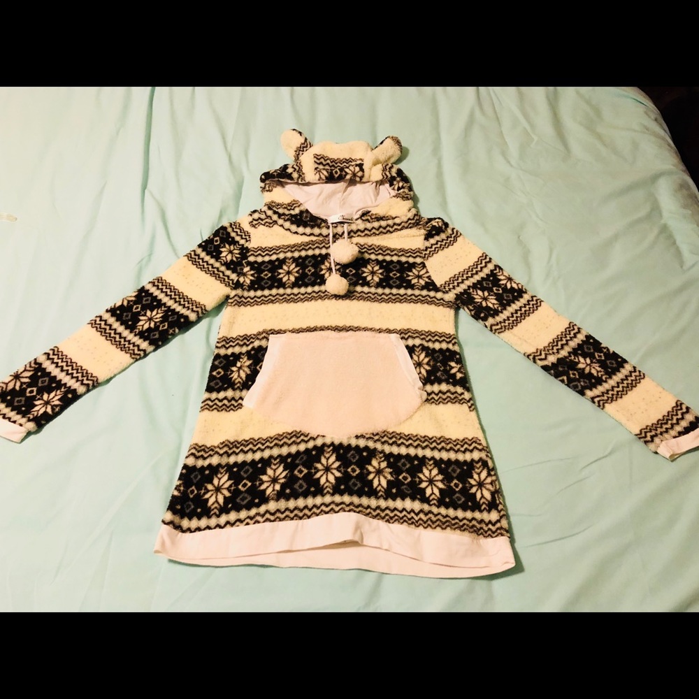 Fair Isle Hoodie with Ears
